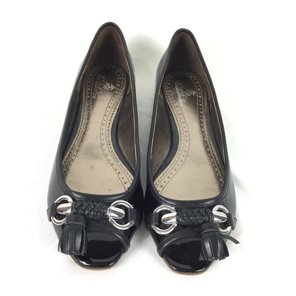 BROOKS BROS | open toe flat tassel open toe patent - Picture 2 of 8